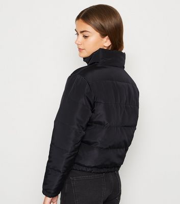 girls black bubble jacket