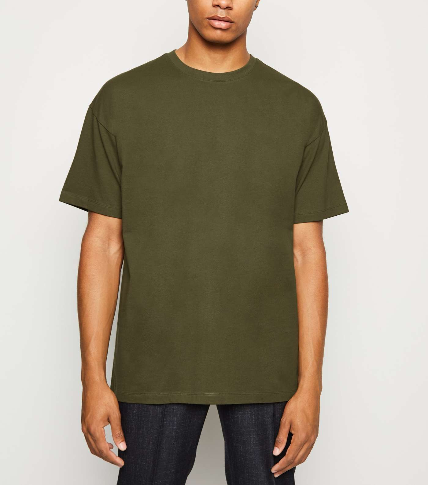 Khaki Oversized Cotton T-Shirt