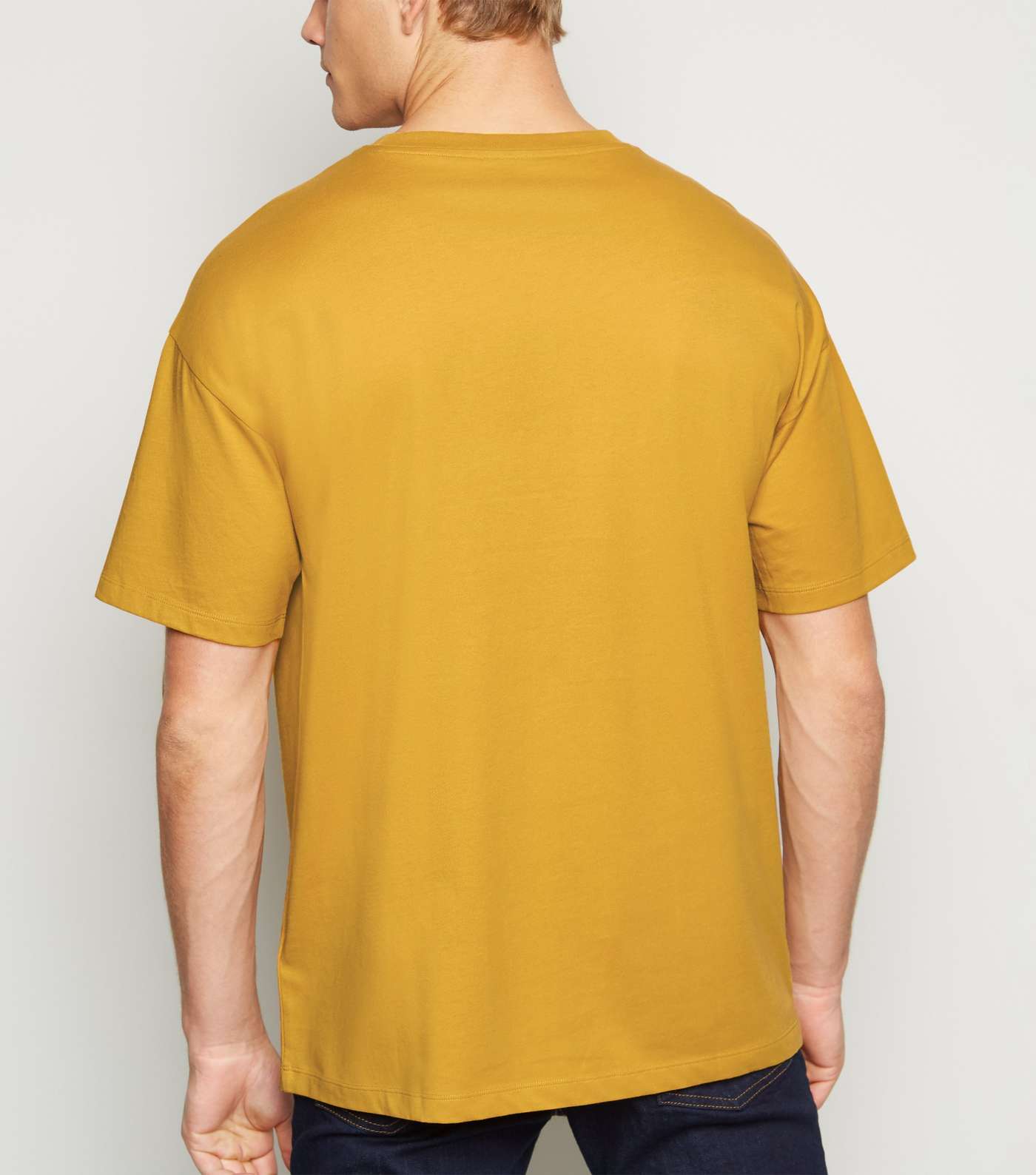 Yellow Oversized Heavy Cotton T-Shirt Image 3