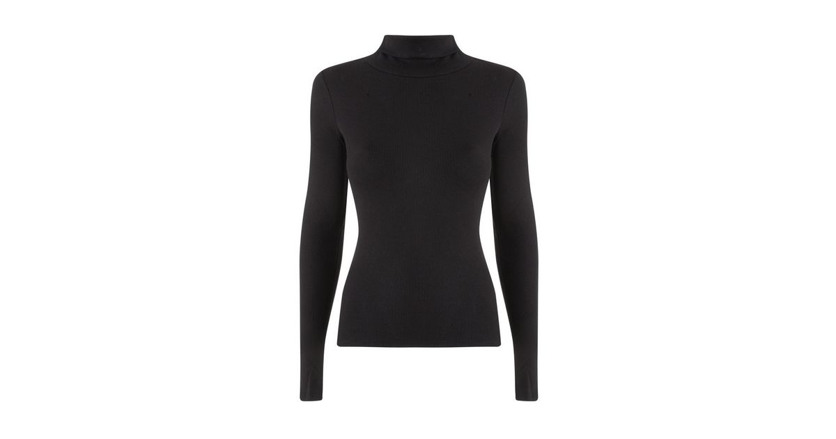 Black Long Sleeve Roll Neck Top | New Look