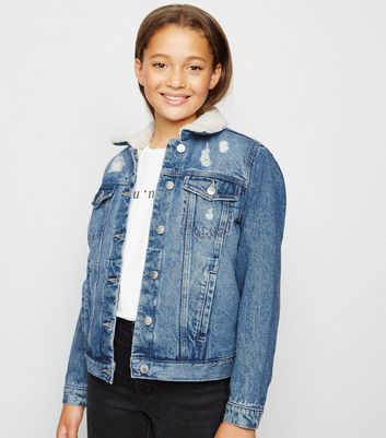 new look girls denim jacket