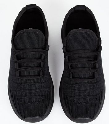 knitted black trainers