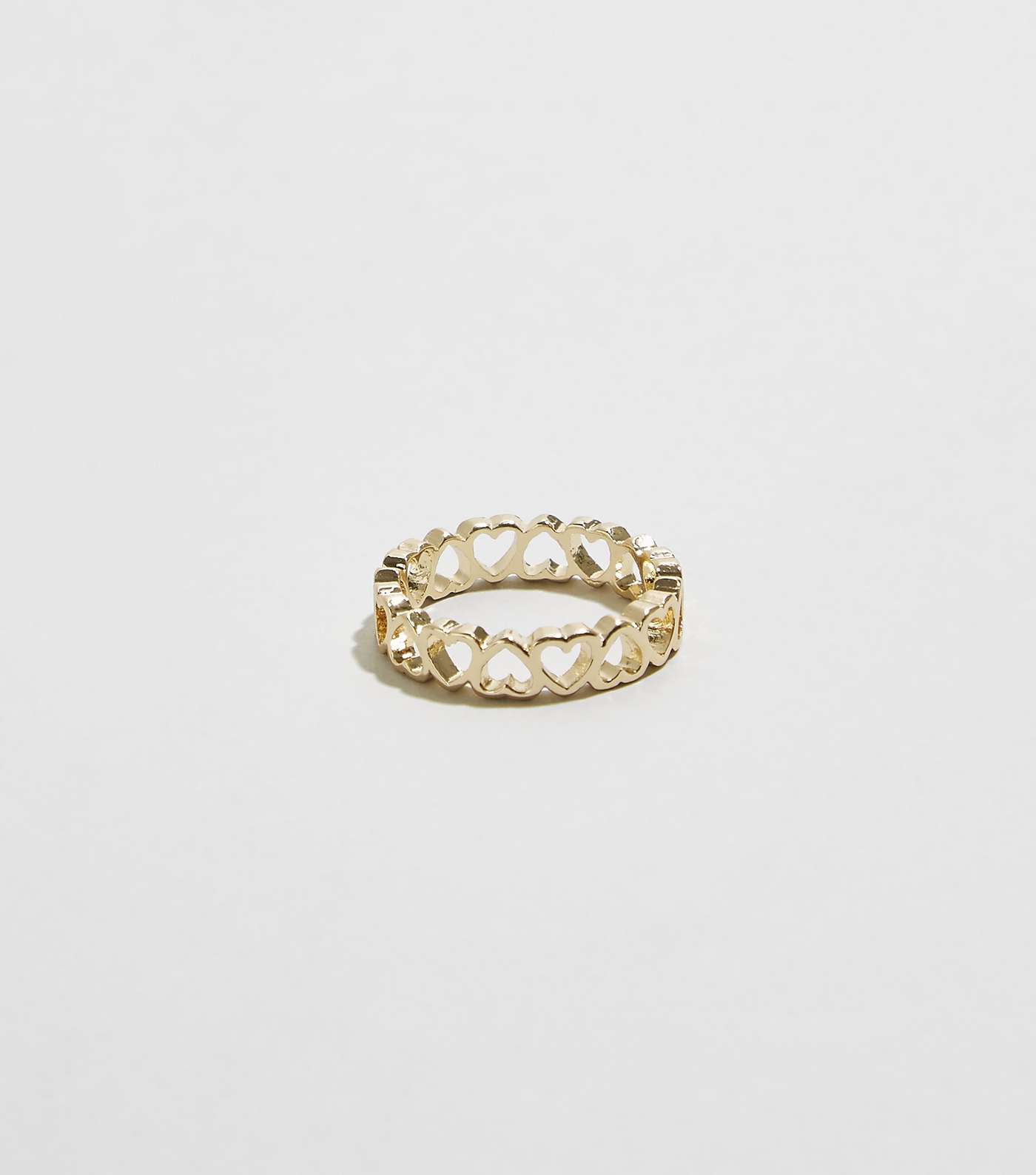 Gold Heart Link Ring 
