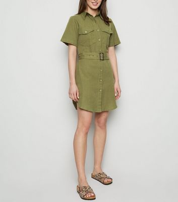 new look utility shirt dress