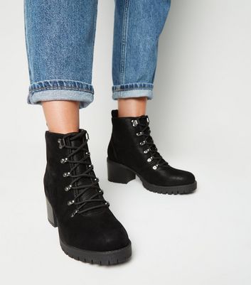 lace up chunky hiker boots