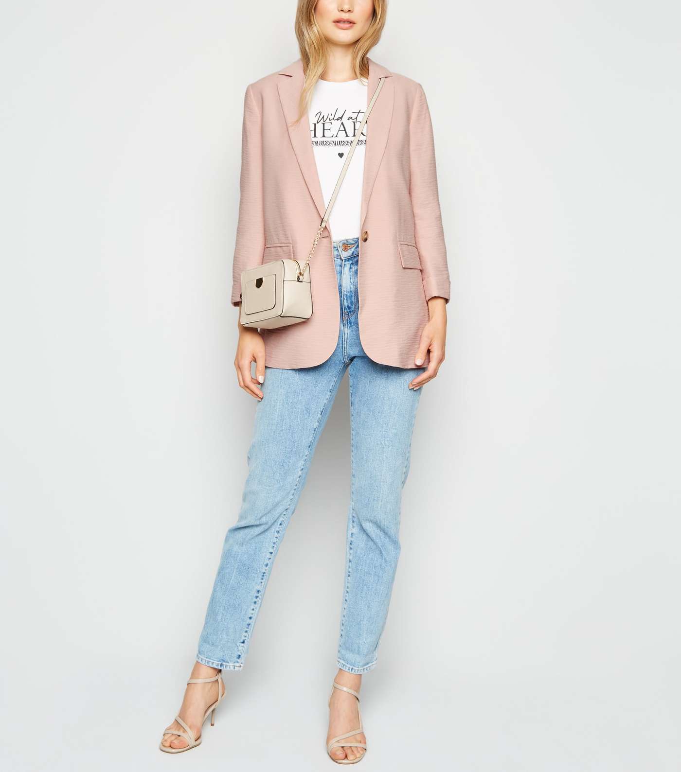 Pale Pink Long Sleeve Blazer Image 2