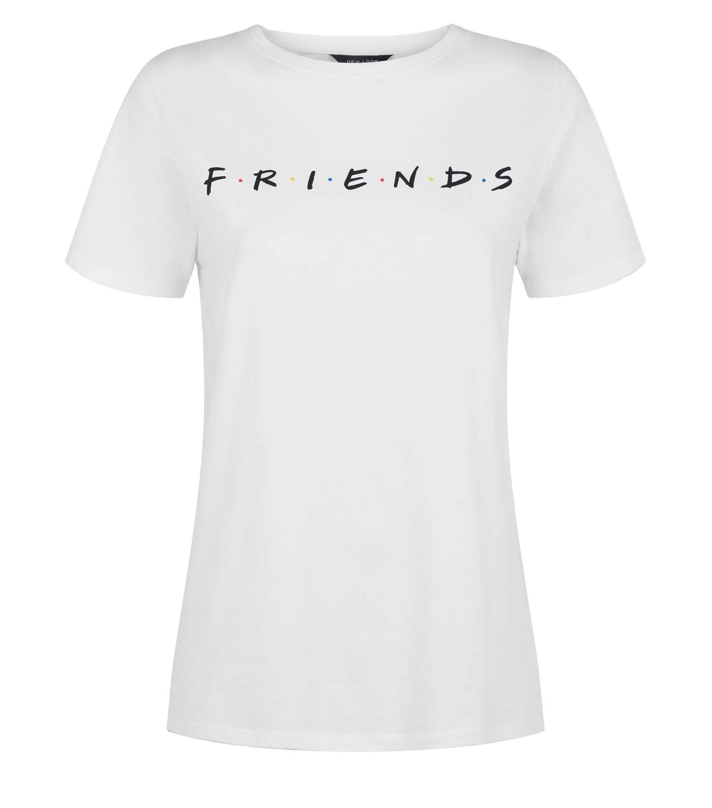 White Cotton Friends Logo T-Shirt Image 4