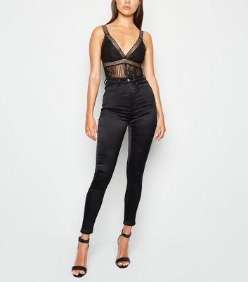 MISH Trousers and Pants  Buy MISH Black Satin Tieup Style Tapered Trosuer  Online  Nykaa Fashion