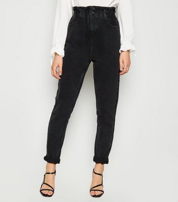 Tori – Schwarze High Waist Mom Jeans 