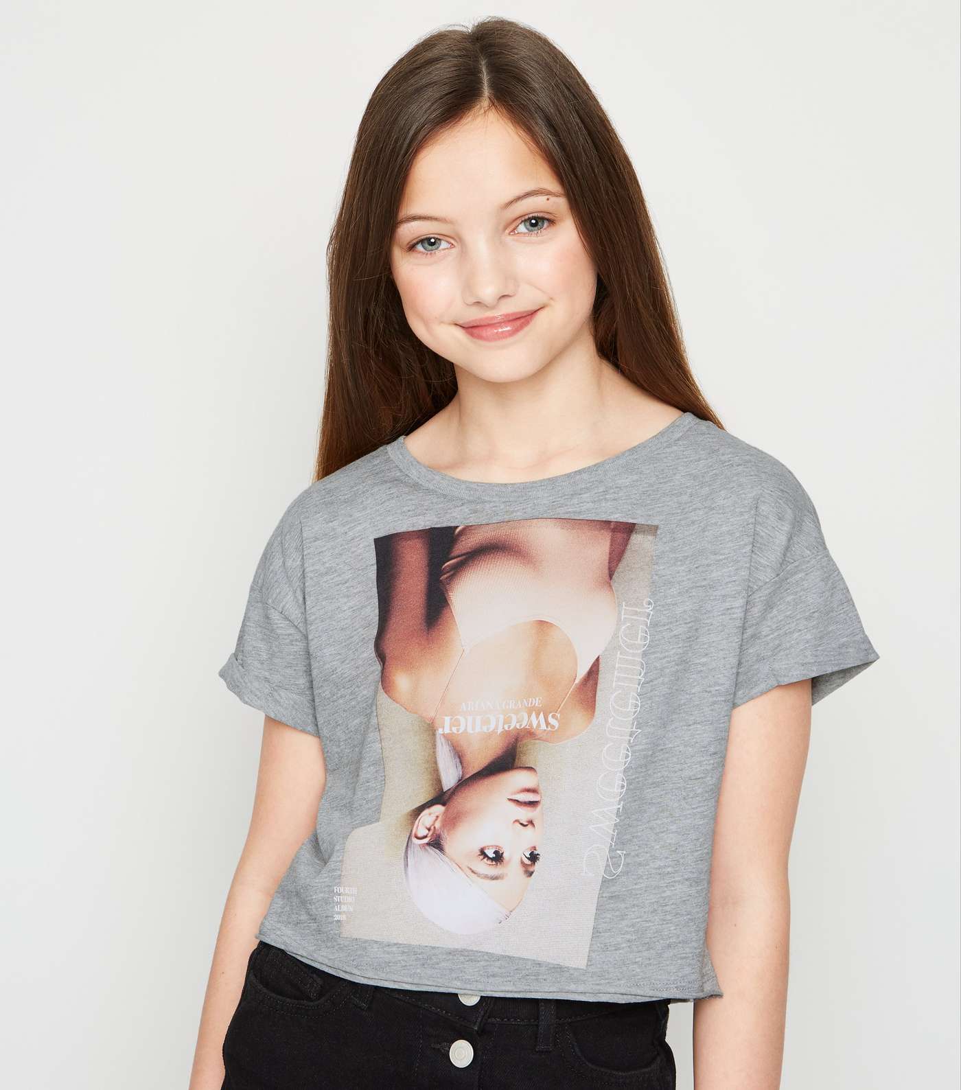 Girls Grey Ariana Grande Sweetener Album T-Shirt