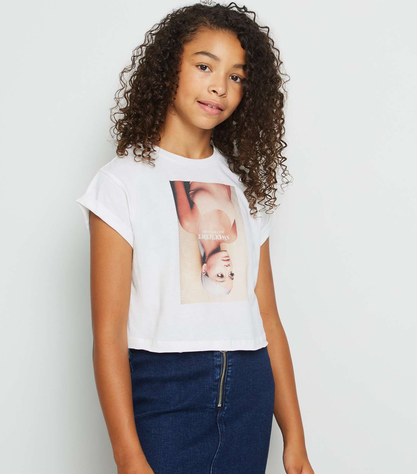 Girls White Sweetener Ariana Grande T-Shirt