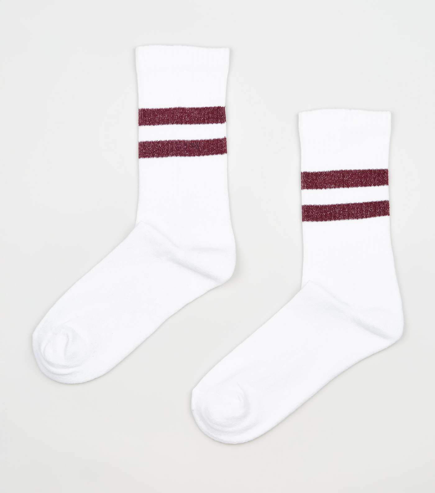 Burgundy Stripe Pattern Socks
