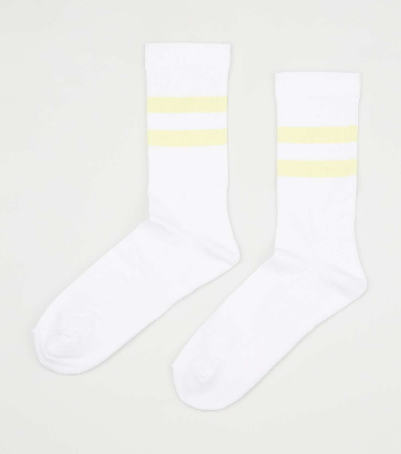 Pale Yellow Stripe Pattern Socks