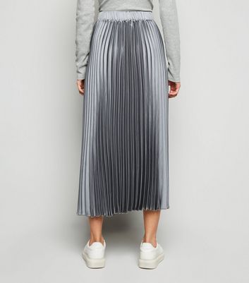 satin pleated maxi skirt uk