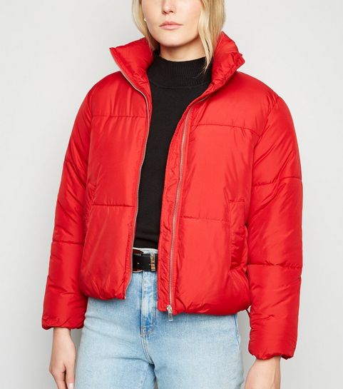 Doudoune coupe droite rouge