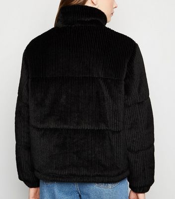 ribbed puffer jacket