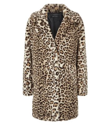 manteau fausse fourrure leopard