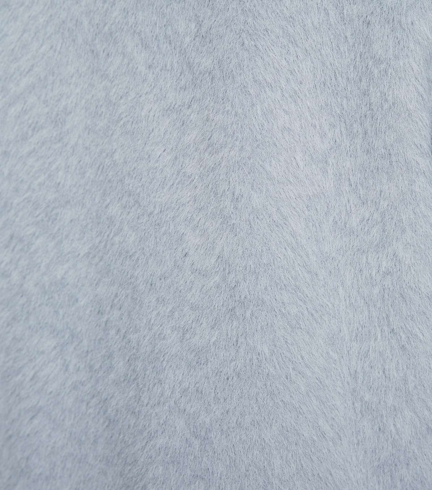 Pale Blue Fluffy Collared Longline Coat Image 6