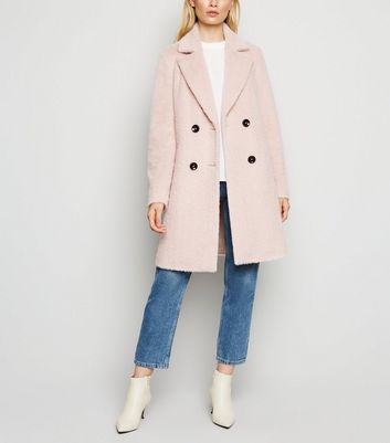 New look pink coat best sale