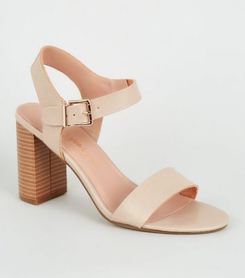 light brown block heels