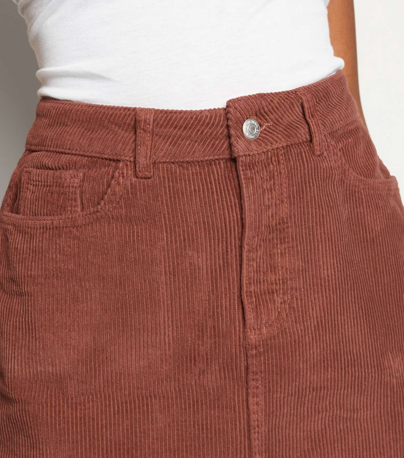 Rust Pocket Cord Mini Skirt Image 5
