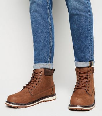 tan lace up hiker boots