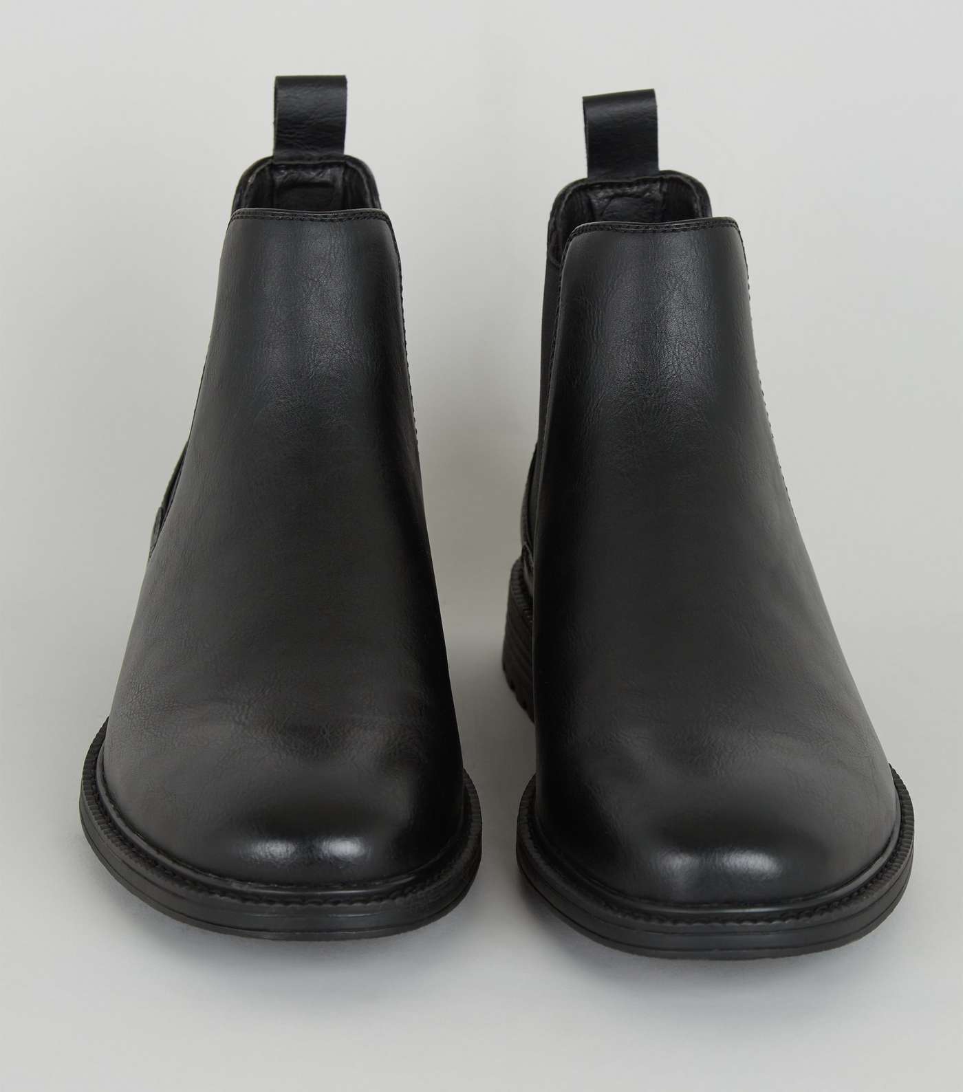 Black Leather-Look Chelsea Boots Image 4