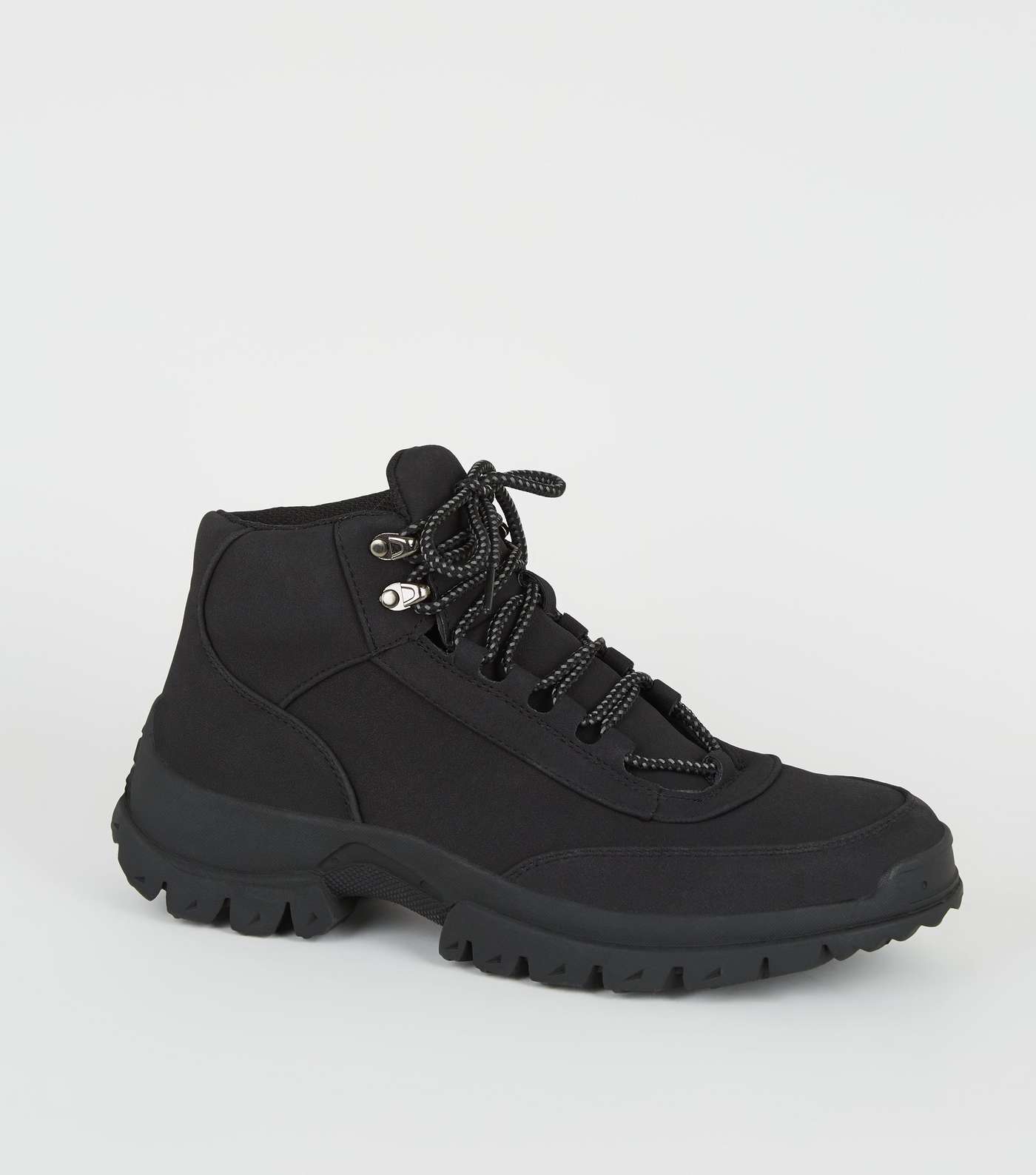 Black Chunky Hiker Boots