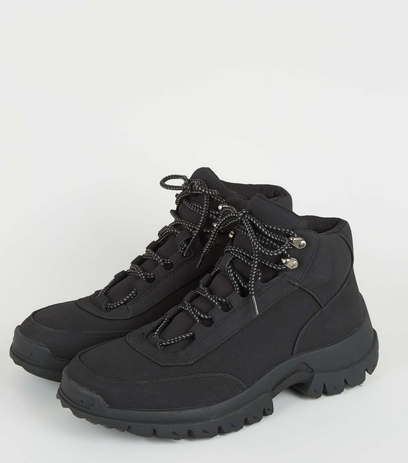 Black Chunky Hiker Boots Image 3