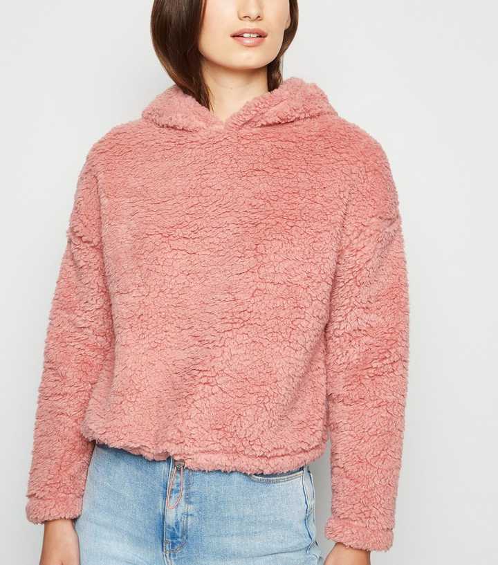 Pale Pink Teddy Hoodie