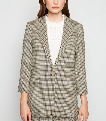 New look hot sale checked blazer