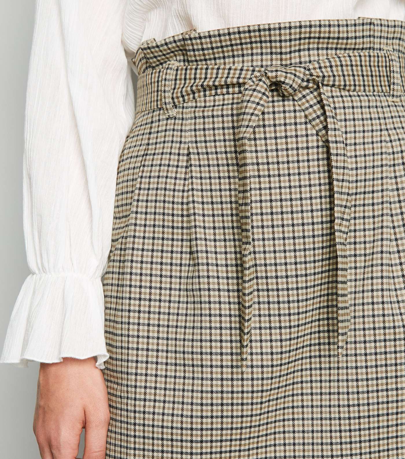 Black Check High Waist Mini Skirt  Image 5