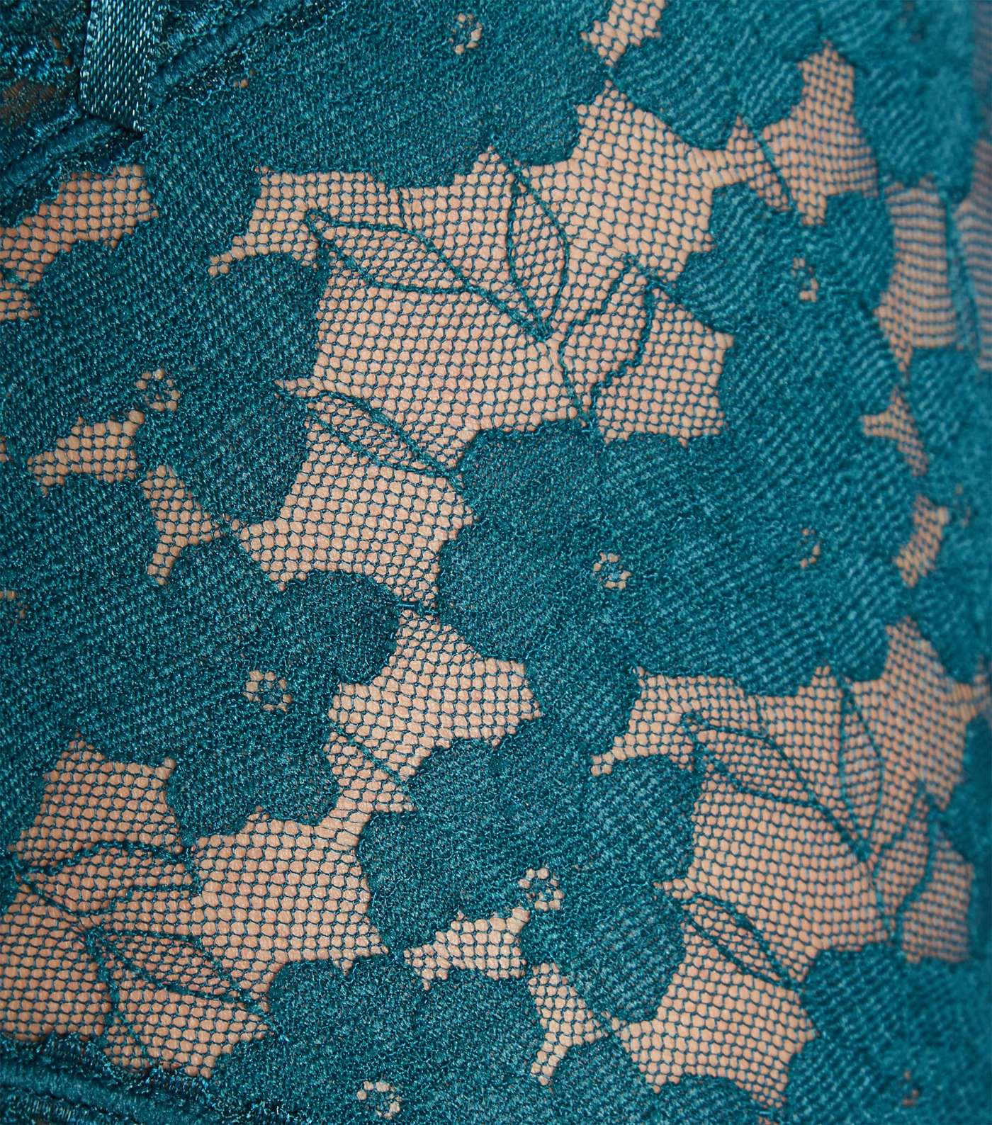 Teal Lace Thong Image 4
