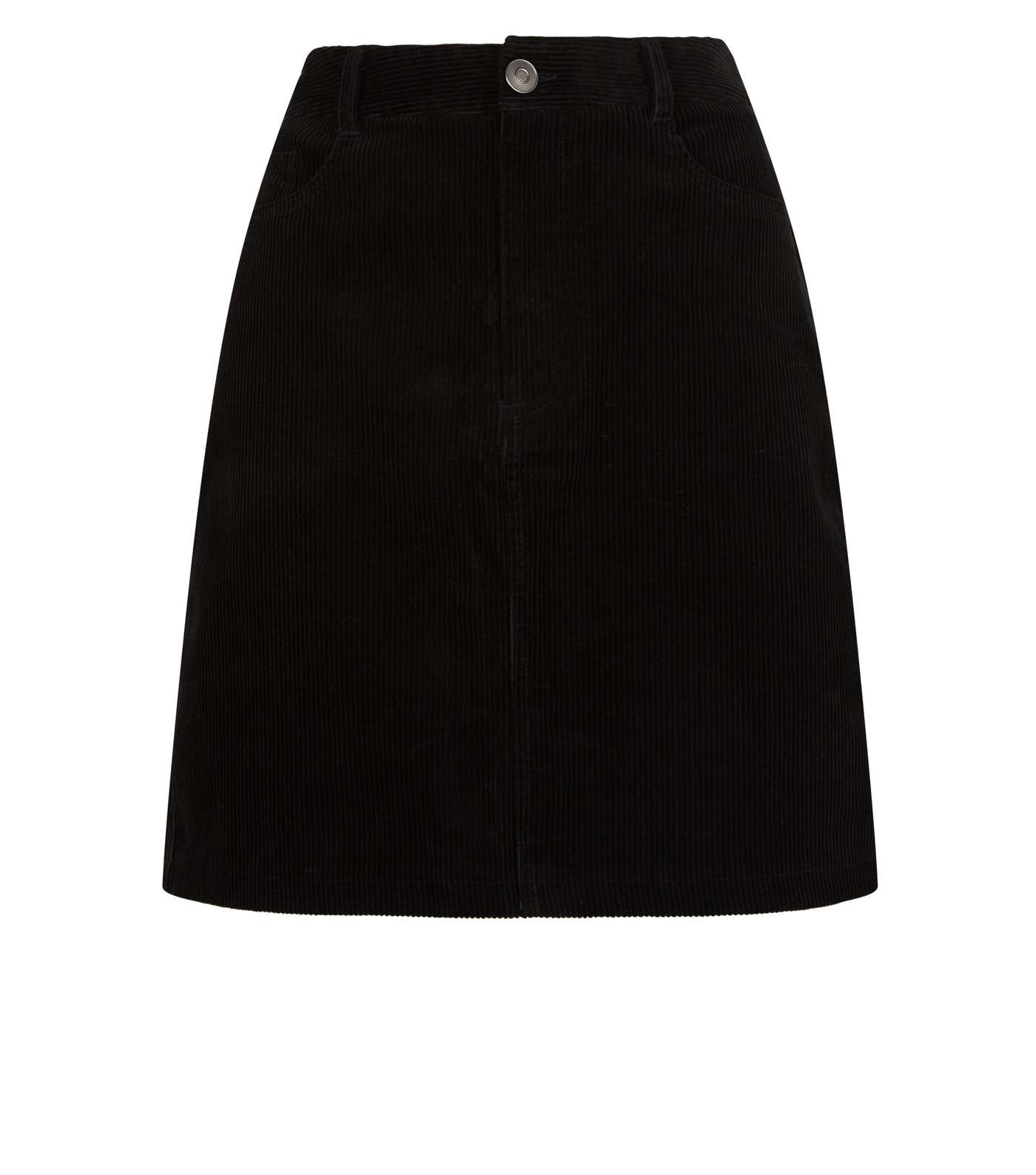 Tall Black Corduroy Mini Skirt Image 4
