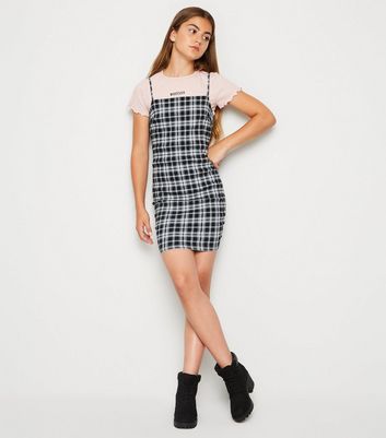 new look girls black dress