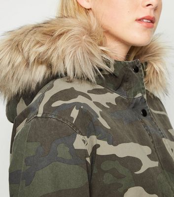 New look camo parka sale