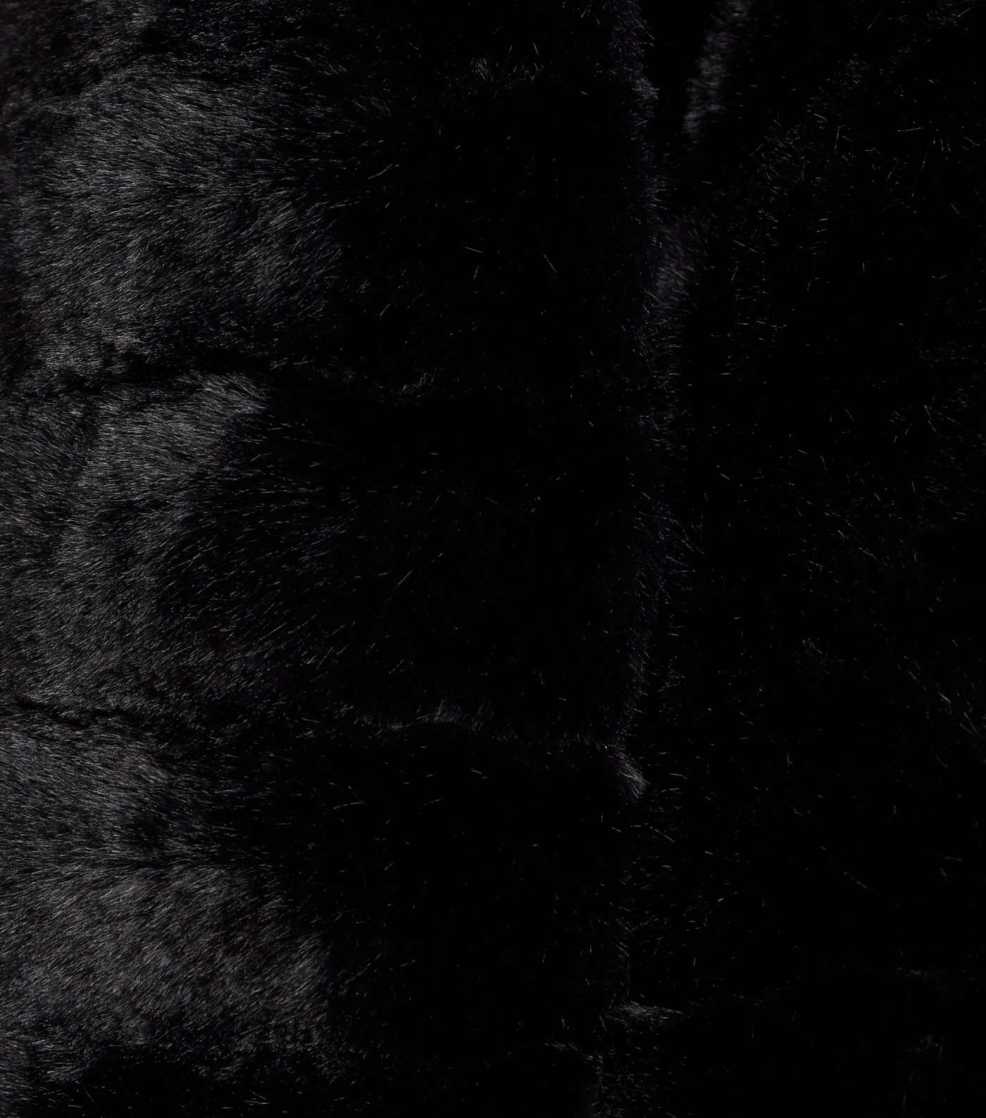 Blue Vanilla Black Reversible Faux Fur Puffer Jacket  Image 9