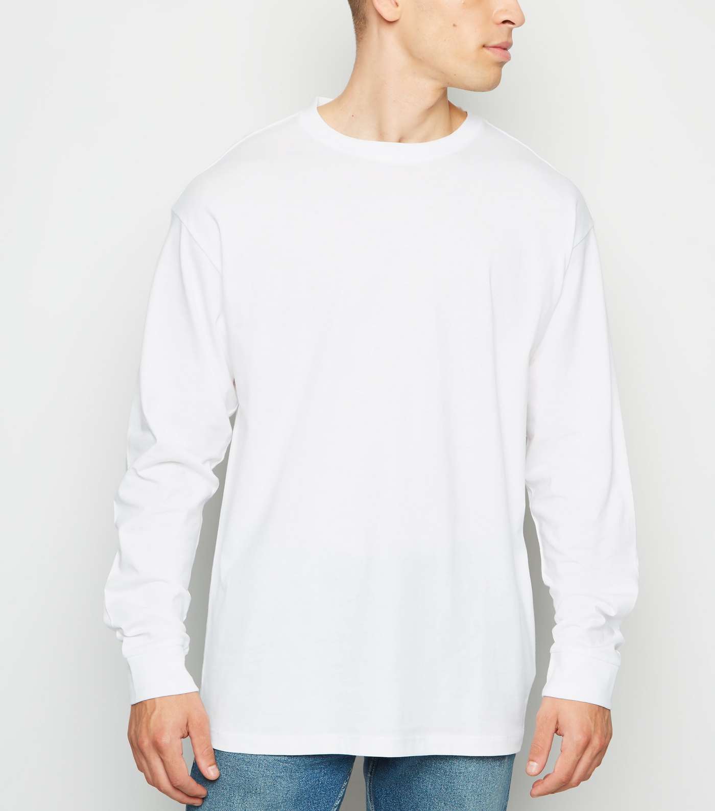 White Oversized Long Sleeve T-Shirt