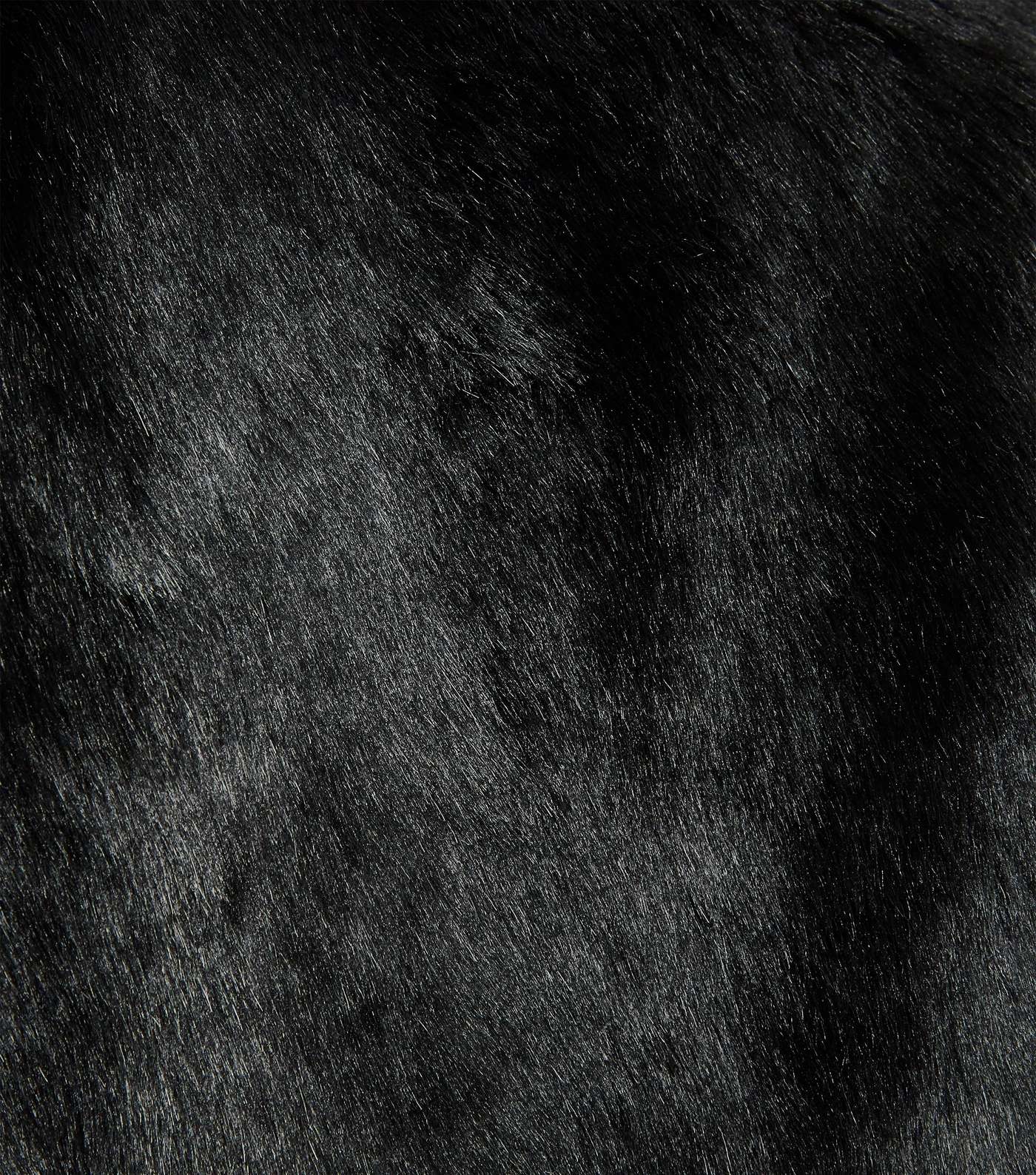Black Faux Fur Gilet Image 5