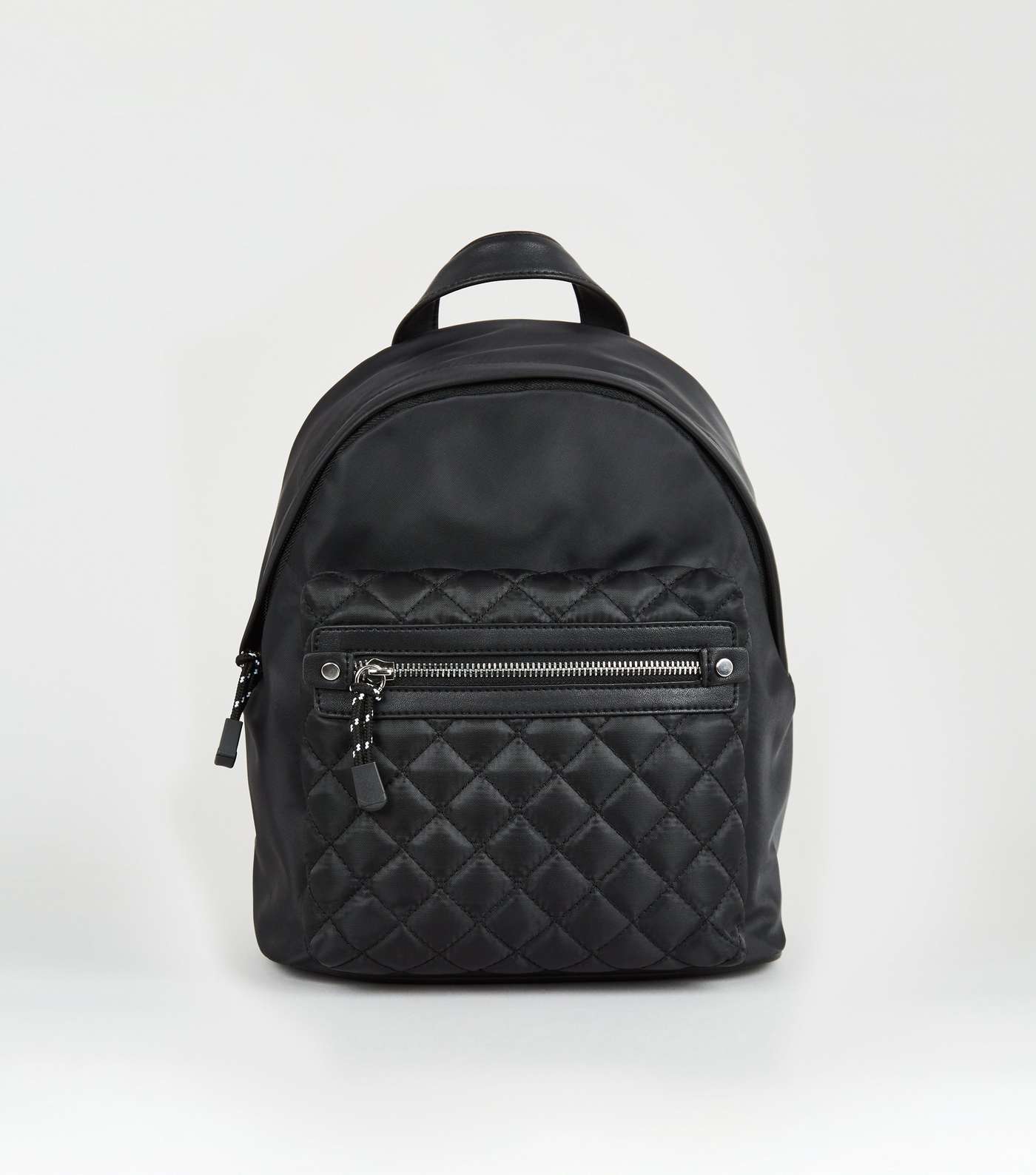 Black Quilted Pocket Mini Backpack