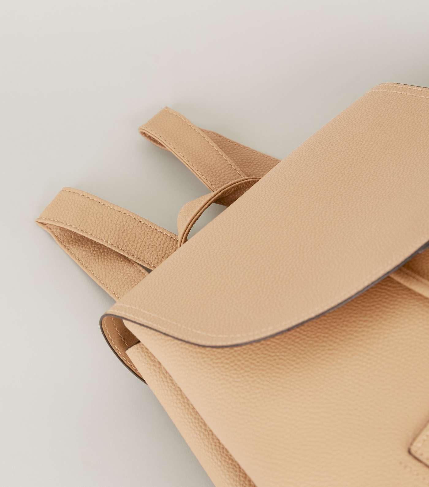 Camel Leather-Look Drawstring Backpack Image 5
