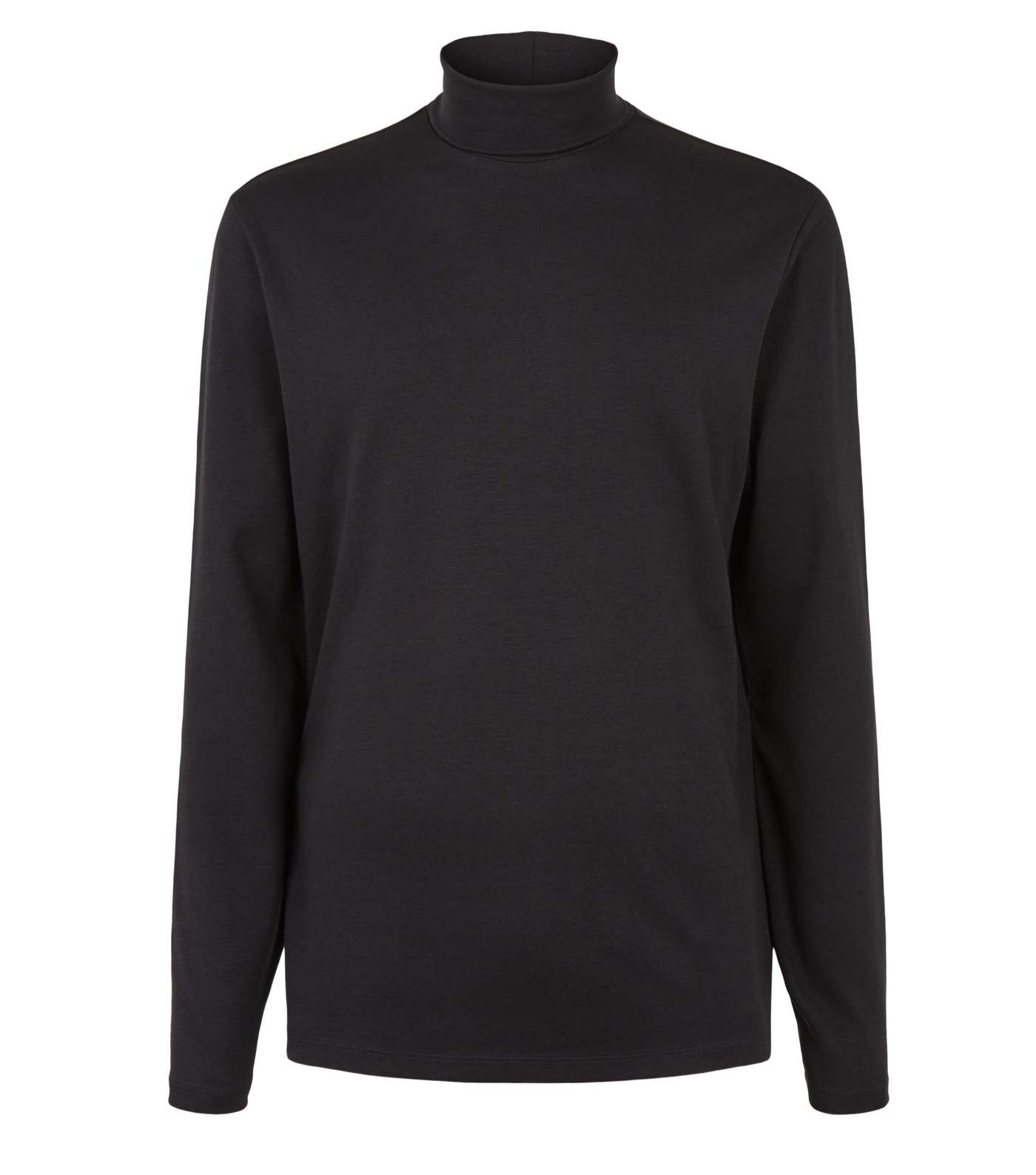 Black Long Sleeve Roll Neck Top Image 4