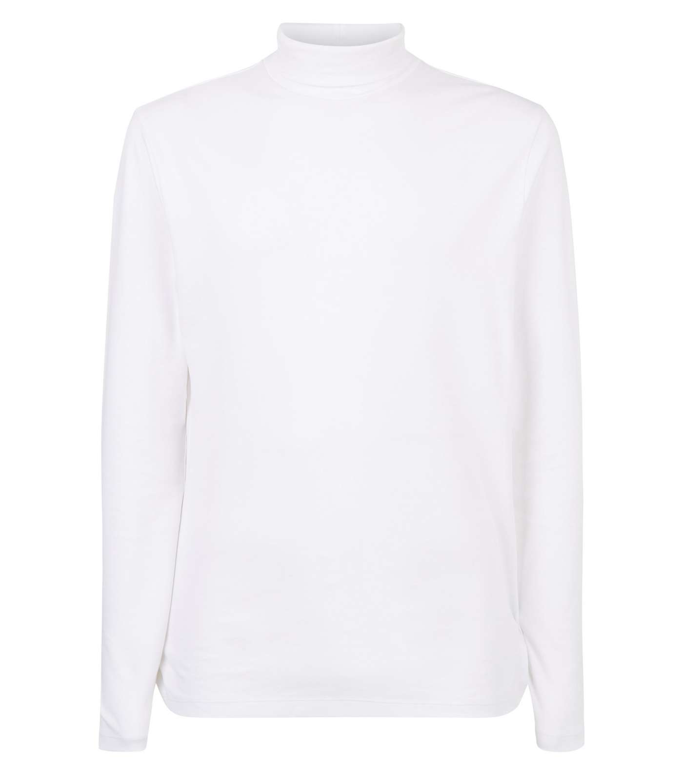 White Long Sleeve Roll Neck Top Image 4