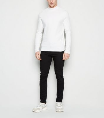 Mens white on sale long sleeve turtleneck