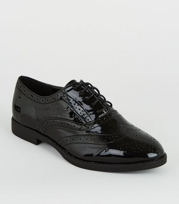 wide fit patent shoes