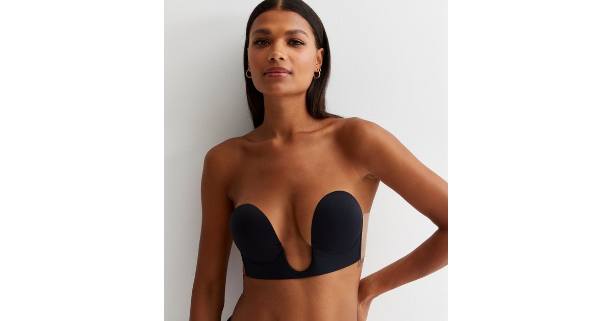 Perfection Beauty Black C Cup Plunge Stick On Bra