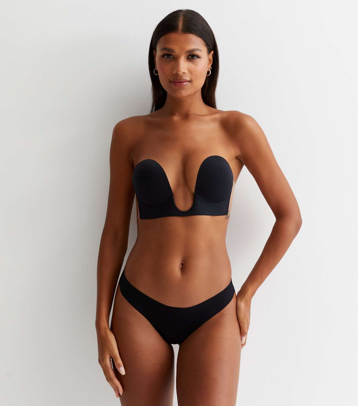 Perfection Beauty Black C Cup Plunge Stick On Bra Image 4