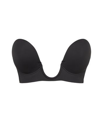 Perfection Beauty Black D Cup Plunge Stick On Bra New Look
