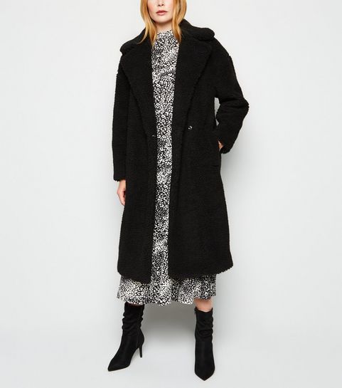 Black Teddy Maxi Coat
