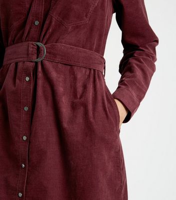 corduroy belted dress